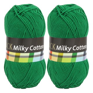 brand yarn 素色棉混紡針織線, 56 Green, 2捆