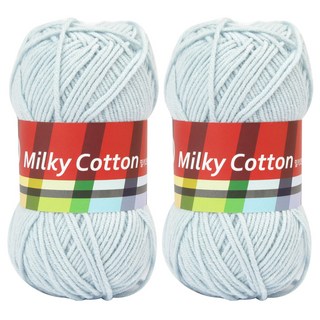 brandyarn Milky Cotton 紅標 棉混紡編織線, 07寶寶藍