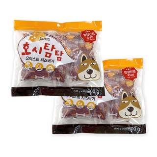 호시탐탐 강아지 모이스트 치즈버거 져키, 치즈맛, 600g, 2개
