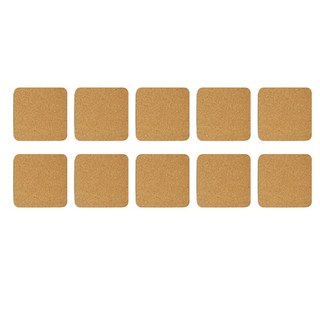 모두의팩토리 무지 컵 냄비 받침 코르크 코스터 09 사각, 10개
