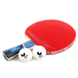 버터플라이 쉐이크핸드 탁구 라켓 TIMO BOLL + 탁구공 2p, TIMO BOLL 2000, 1개