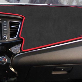 CARTEM Origin Chamude 深灰色防滑儀表板避光墊 黑色滾邊, SM6 (無中央喇叭/有抬頭顯示器), 三星