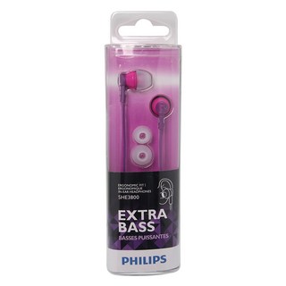 PHILIPS 飛利浦 耳塞式耳機, SHE3800, 紫色