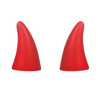 카템 자동차 3D 입체 스티커 악마뿔, Red, 2개
