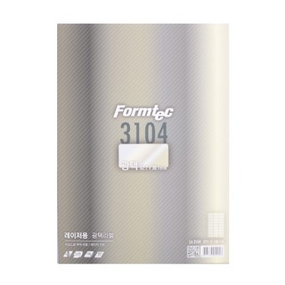 폼텍 바코드용 광택 전산라벨 62.7 x 30.1 mm LA-3104, 27칸, 20개