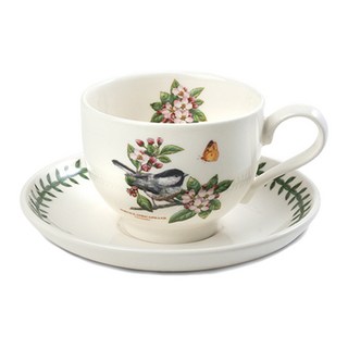 PORTmeIRION 波特玫琳恩 American Bird T型咖啡杯 + 杯碟, 山雀, 1套