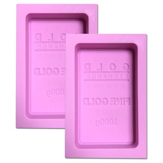 矽膠金條模具 2p，製作貼紙肥皂模具和石膏空氣清新劑的材料, 單一顏色
