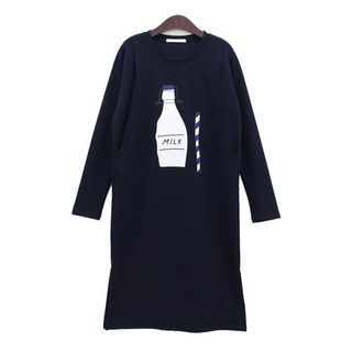 PANG PANG SHOP 牛奶印花哺乳連身裙