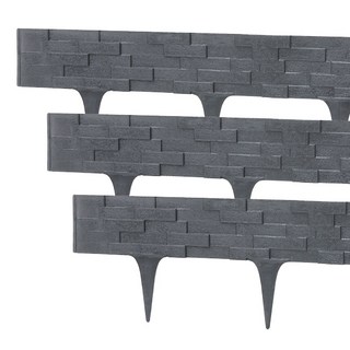 GARDEN PLAST 庭園柵欄 2.37m, 灰色