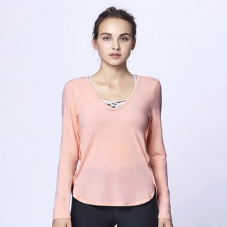 이지요가 여성용 라베다 글램 롱슬리브 요가 티셔츠 YWE-1803-502-R04