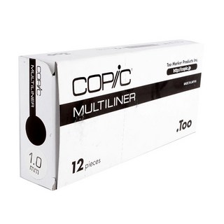 COPiC 油性筆 1.0mm 12入, 黑色的, 1個