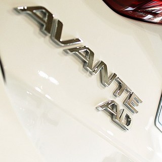 EXOS Avante 鍍鉻字樣車用徽章, 現代 Avante AD, 鍍鉻