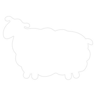 Koo 家居裝飾壓克力便條板 MO76 黏貼式, 白色的