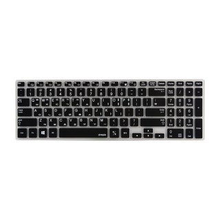 파인피아 삼성 노트북용 문자인쇄 칼라 키스킨 SS05번 삼성 NT270E5U/ NT270E5V/ NT275E5E, 블랙, 1개