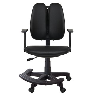 이편한의자 마블 3001 레자 의자 + 발 받침대, 블랙