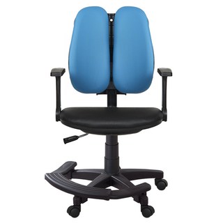 이편한의자 마블 3001 레자 의자 + 발 받침대, 블루