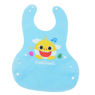 動物印花矽膠圍兜, 鯊魚寶寶藍色款, 1件, 1件