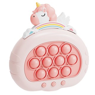 托思奇 獨角獸闖關遊戲機 動感音效 訓練反應 集中注意力 粉色, 獨角獸 粉色, 1個