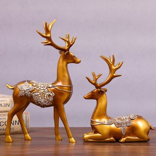 TP 家居裝飾北歐鹿雕像組, 金色