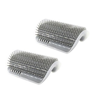 티티펫 고양이 셀프 마사지 캣닢 브러쉬 5.5 x 3 cm, 그레이, 2개