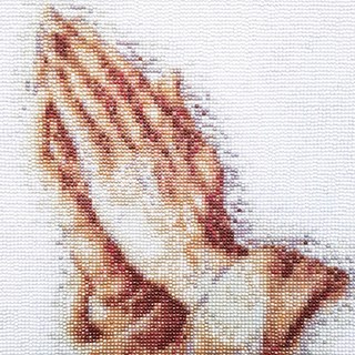 ZEZENEW 寶石十字繡 DIY 祈禱之手, 混合顏色, 1套