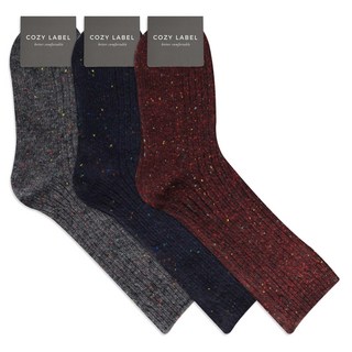 Cozy Label 羊毛羅紋冬襪 3 件套 B