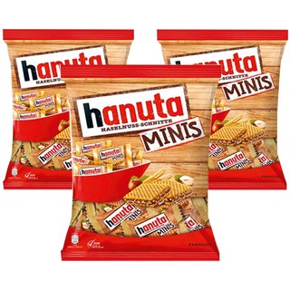 hanuta 迷你金沙榛果巧克力夾心餅乾, 200g, 3包