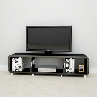 CUBICS 3格電視收納櫃 S款, 黑色+白色