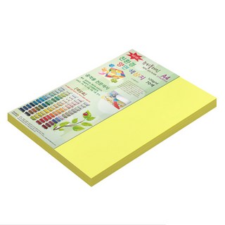 New Sea Plain 紙文化 雙面色紙 A4 No.36 檸檬色, 120個