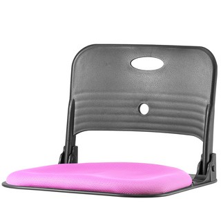 清心椅 Folder Back 基本款和室椅 網眼布料 黑色椅身, 粉紅色