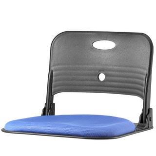 清心椅 Folder Back 基本款和室椅 網眼布料 黑色椅身, 藍色