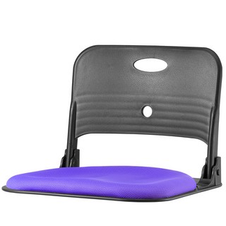 清心椅 Folder Back 基本款和室椅 網眼布料 黑色椅身, 紫色