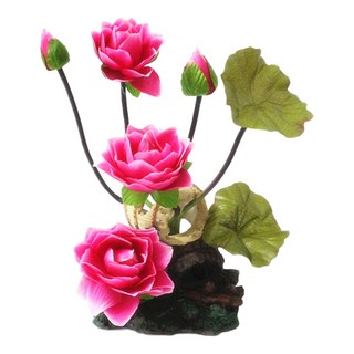 TP 海洋人造水草 蓮花, 酒紅色, 1個