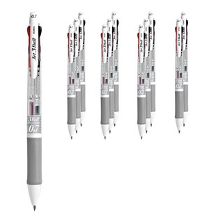 JAVAPEN Jet 3 Ball 油性三色筆 0.7mm, 白色, 12入