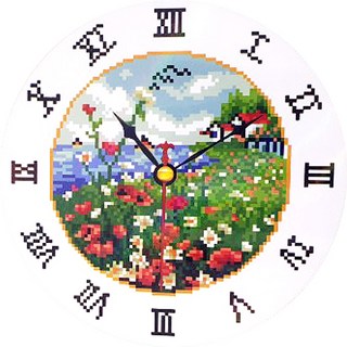 ZEZENEW 圓形時鐘 鑽石畫 DIY 套組, 風景 B1135, 1套