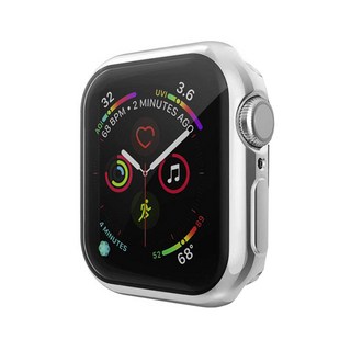 VICHELLE Bright Apple Watch Series 3 42mm 矽膠保護殼, 銀色, 1個