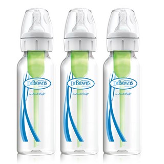 닥터브라운 내로우넥 옵션스 플러스 PP 젖병 + 젖꼭지 1단계 트리플팩, 혼합색상, 250ml, 3개