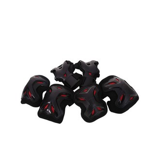 HEAD 直排輪護具組, 黑色 + 紅色, 1套