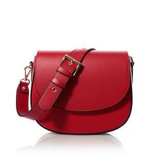 MCLANEE 女款斜背馬鞍包, 紅色的