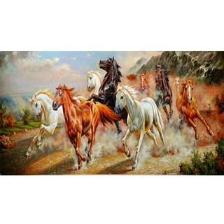 ZEZENEW 奔馳的馬 5D 鑽石畫 DIY套組, 混合顏色, 1套