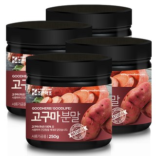 GOODHERB 地瓜粉, 250g, 4罐