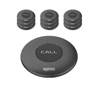 Syscall 新款纖薄防水呼叫鈴 漆黑色 10入, Jet Black, 10個