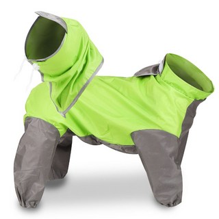 딩동펫 반려동물 올인원 우비, 그린, 1개