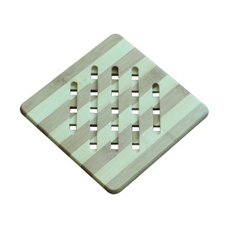 JAYJUN扁柏 竹製方形18鍋墊, 混合顏色, 1個