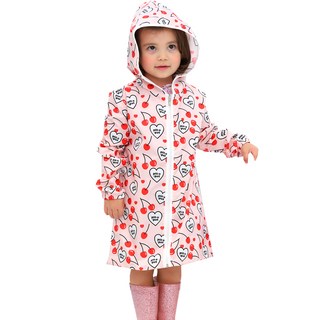 bebe chouette 孩童印花連帽雨衣