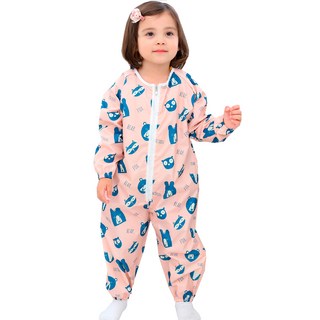 베베슈에뜨 아동용 방수 애니멀소동 전신 미술가운 + 파우치 랜덤 발송, 혼합 색상