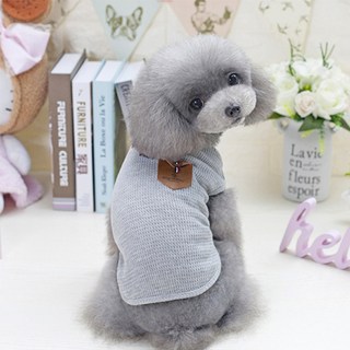 ZEZEPET 口袋設計短袖狗狗服飾 Y113PDFC181, 灰色