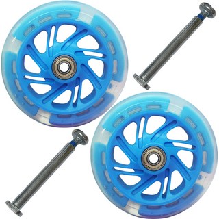 Ballota LED發光風火輪 120mm 2入 + 螺栓螺帽 2入, 藍色, 1套