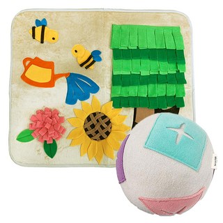 Goodin Seesaw Play 嗅聞訓練墊 600 x 700 mm + 益智球 64 x 20 cm, 混合顏色, 1套