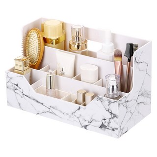 헬로리빙 마블패턴 디럭스 화장품 정리함, 혼합색상, 1개